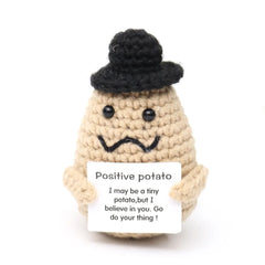 Wool Crocheted Potato Facial Expression Plush