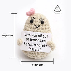 Wool Crocheted Potato Facial Expression Plush