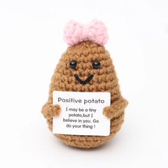 Wool Crocheted Potato Facial Expression Plush