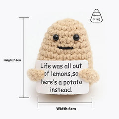 Wool Crocheted Potato Facial Expression Plush