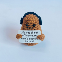 Handmade Wool Crocheted Funny Expression Bag Pendant
