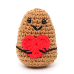 Wool Crocheted Potato Facial Expression Plush