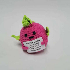 Handmade Wool Crocheted Funny Expression Bag Pendant