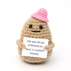 Wool Crocheted Potato Facial Expression Plush