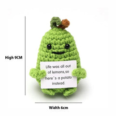 Wool Crocheted Potato Facial Expression Plush
