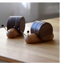 Creative Snail Wooden Coaster - Heat Resistant Mat