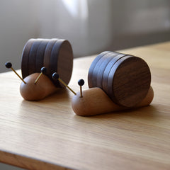 Creative Snail Wooden Coaster - Heat Resistant Mat