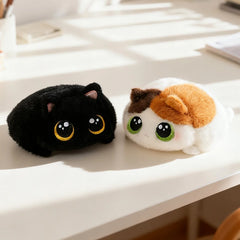 15CM Soft Cartoon Fat Cat Plush Toys Cute Animals Siamese Kitten Lovely Stuffed Doll Birthyday Xmas Gift