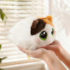 15CM Soft Cartoon Fat Cat Plush Toys Cute Animals Siamese Kitten Lovely Stuffed Doll Birthyday Xmas Gift