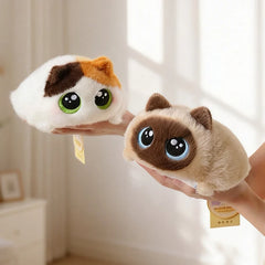 15CM Soft Cartoon Fat Cat Plush Toys Cute Animals Siamese Kitten Lovely Stuffed Doll Birthyday Xmas Gift