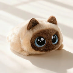 15CM Soft Cartoon Fat Cat Plush Toys Cute Animals Siamese Kitten Lovely Stuffed Doll Birthyday Xmas Gift