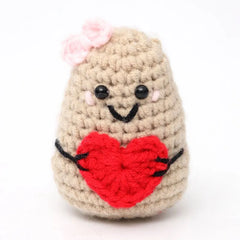 Wool Crocheted Potato Facial Expression Plush