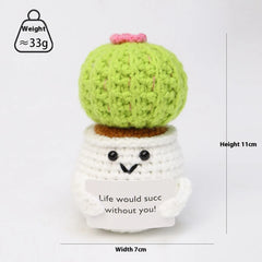 Wool Crocheted Potato Facial Expression Plush