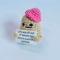 Handmade Wool Crocheted Funny Expression Bag Pendant