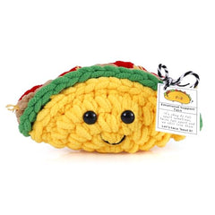TOYMIS Positive Taco Crochet Positive Taco Crocheted Taco Positive Knitted Toy Knitted Taco Positive Support Taco for Motivational Gift Party Decoration