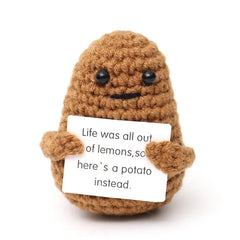 Wool Crocheted Potato Facial Expression Plush