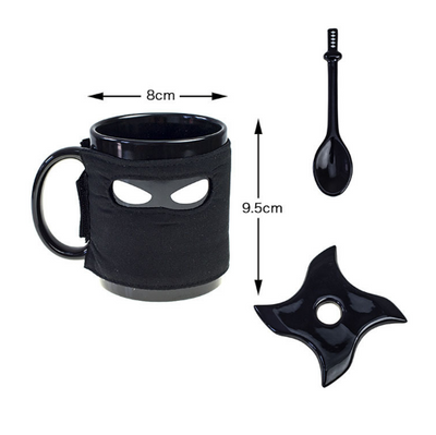 Creative Ninja Ceramic Mug with Coaster (for Coffee)