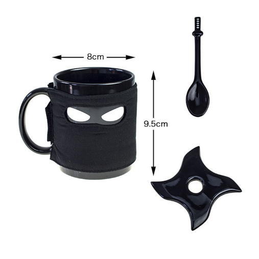 Creative Ninja Ceramic Mug with Coaster (for Coffee)